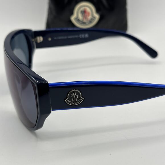 MONCLER Tronn Shield Sunglasses ML0260 Bright Blue Mirror Unisex - Picture 10 of 13